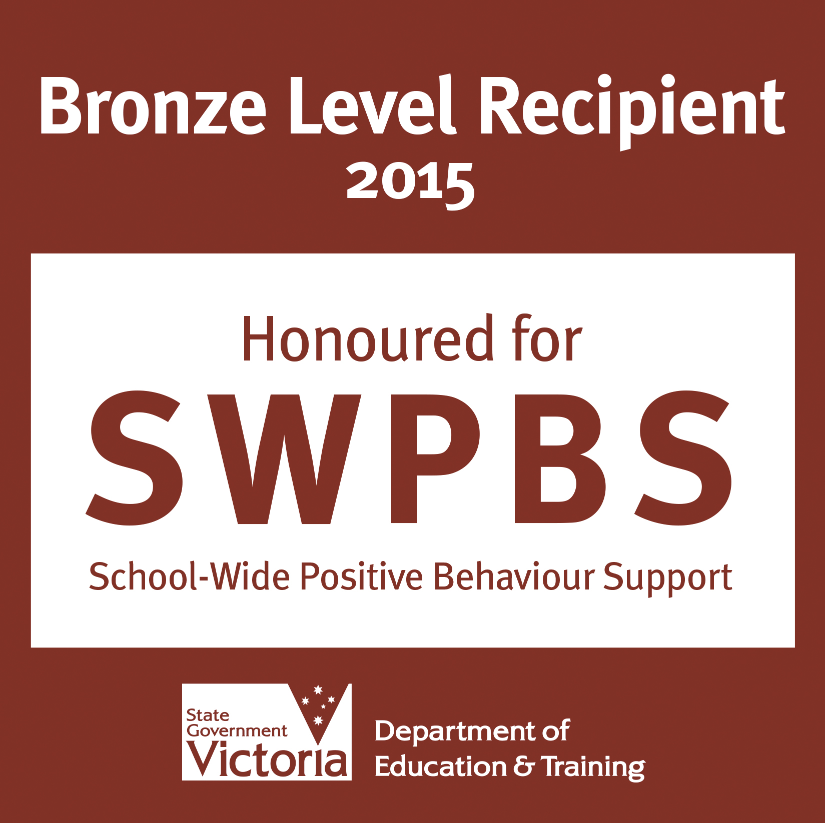 SWPBS bronze award
